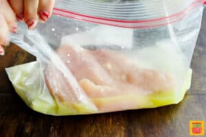Marinating chicken in a bag