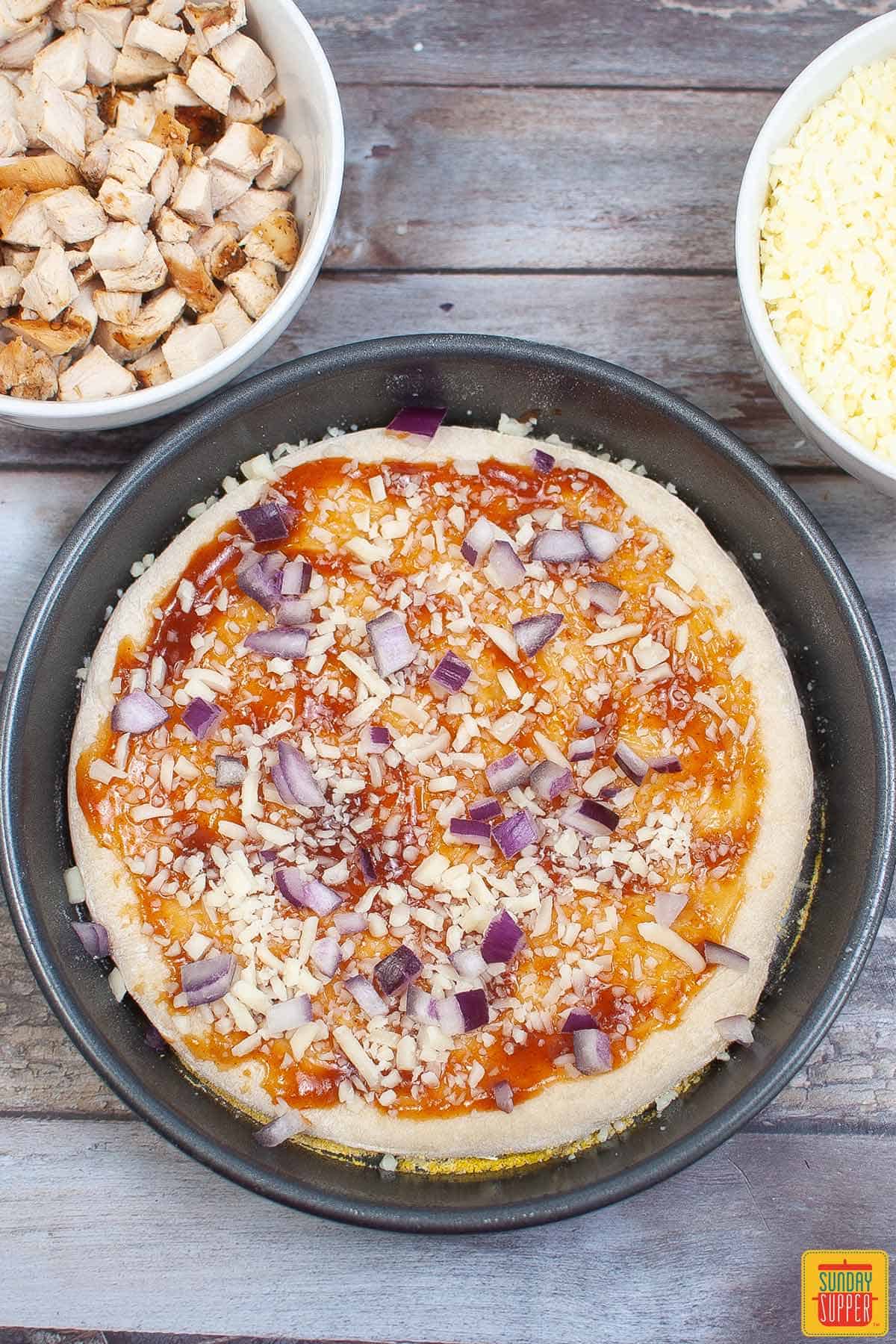 Air Fryer BBQ Chicken Pizza - STOCKPILING MOMS™