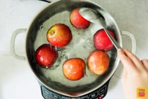 boiling apples for candied apples recipe