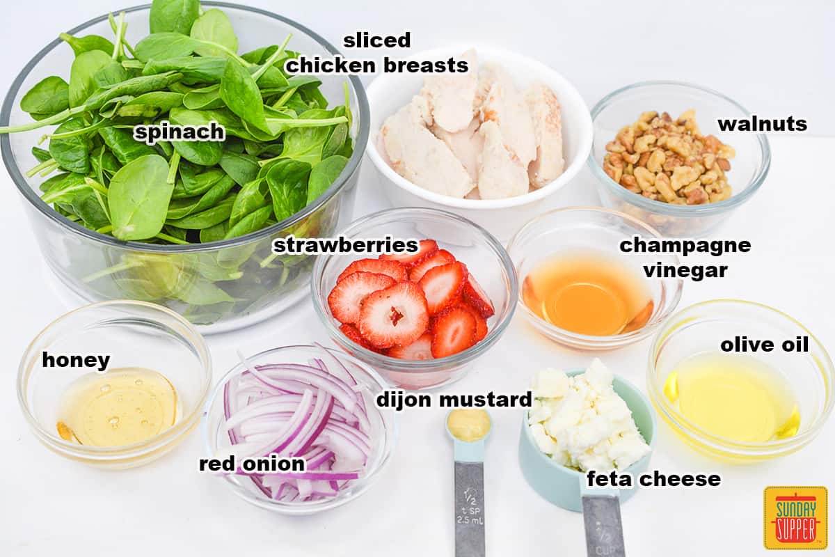 strawberry spinach salad ingredients