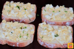 egg sandwiches on a white bread