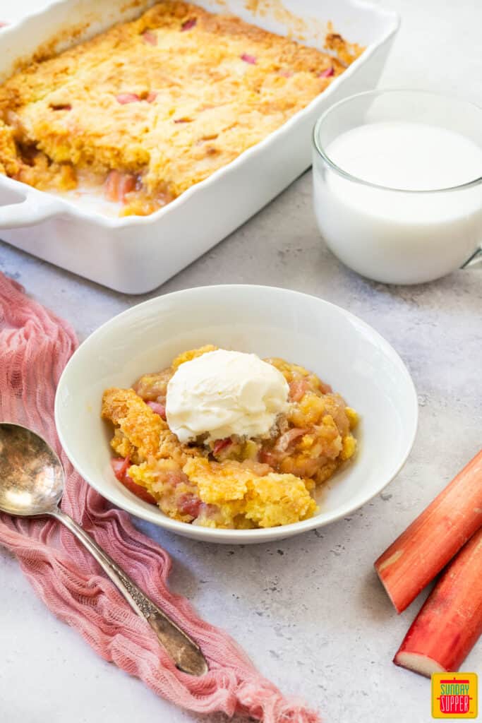 Rhubarb Dump Cake - Sunday Supper Movement