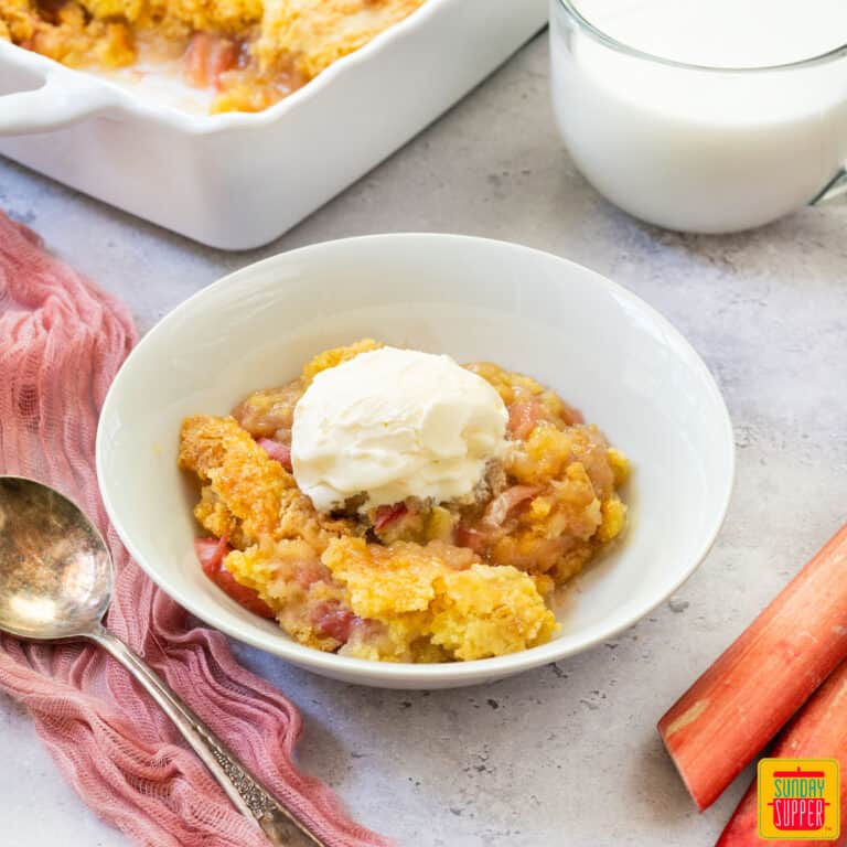 Rhubarb Dump Cake - Sunday Supper Movement