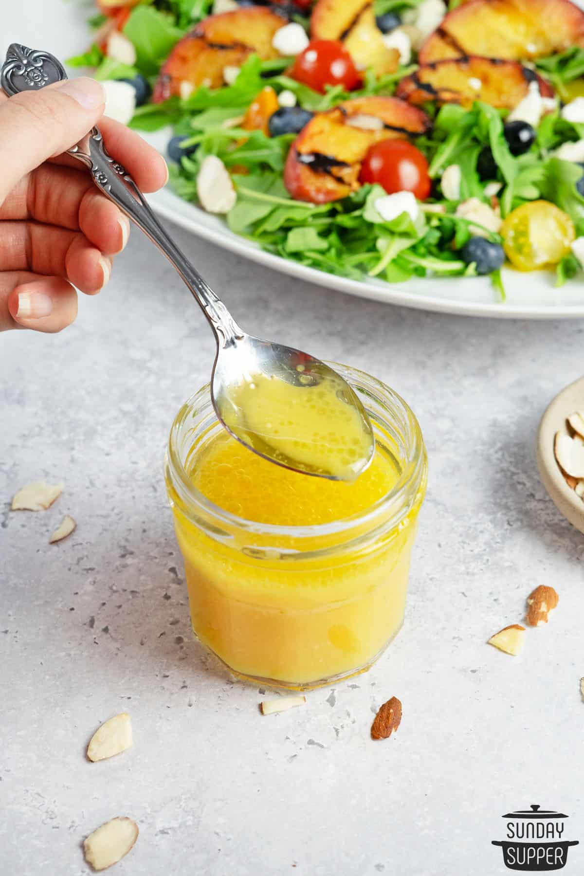 dressing for grilled peach salad