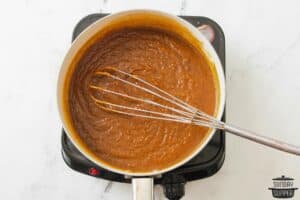 the pumpkin butter ingredients stirred until combined