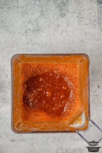 birria sauce in a blender