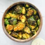 air fryer brussels sprouts in a bowl