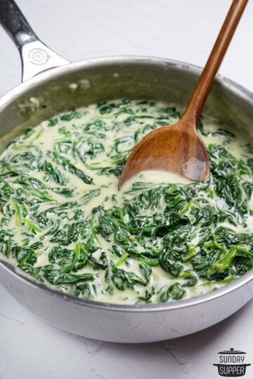 Creamed Spinach with Fresh Spinach - Sunday Supper Movement