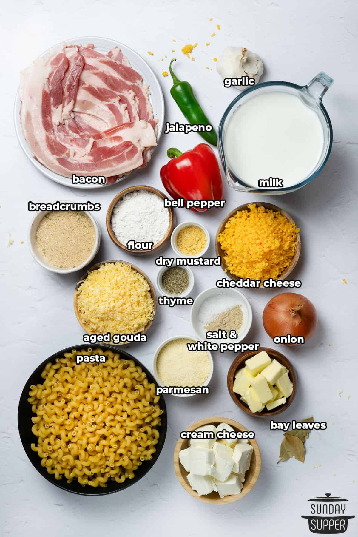 bacon mac and cheese ingredients