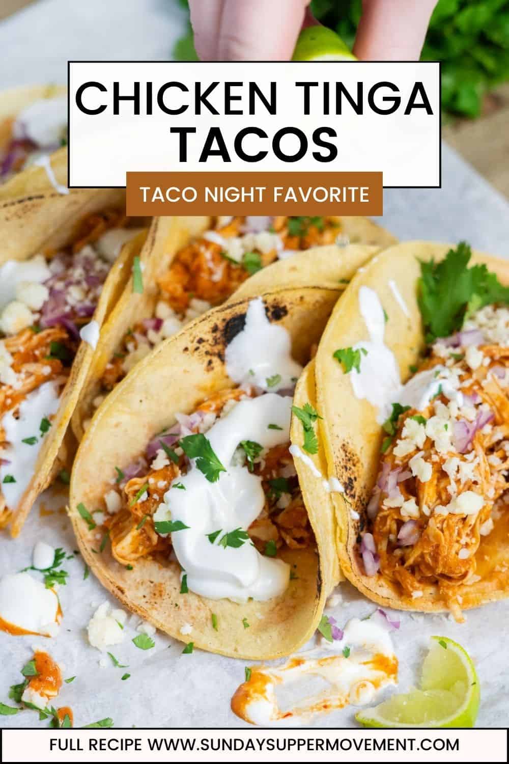 Mexican Tinga Chicken Tacos - Sunday Supper Movement