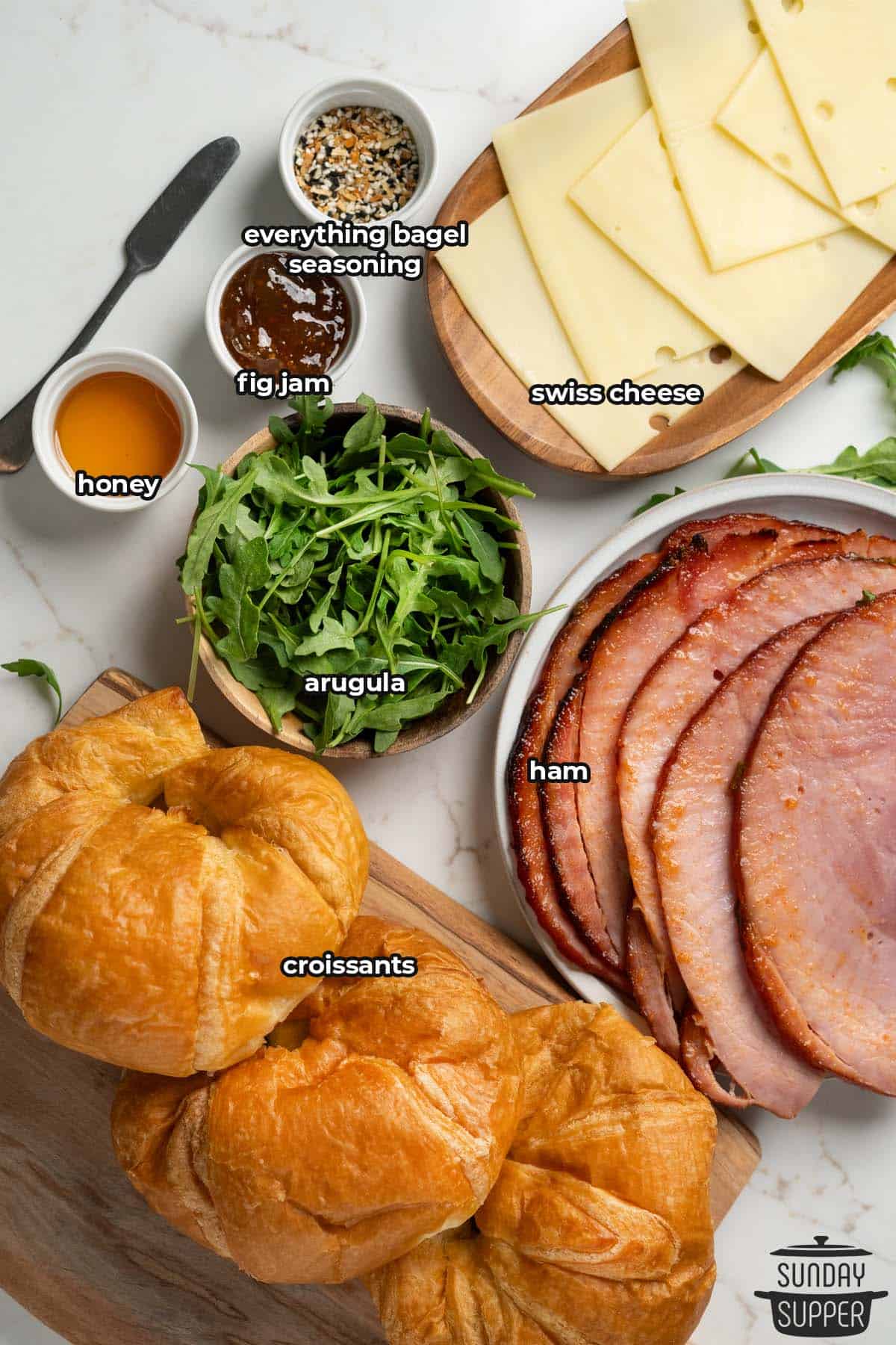 ham and cheese croissants ingredients
