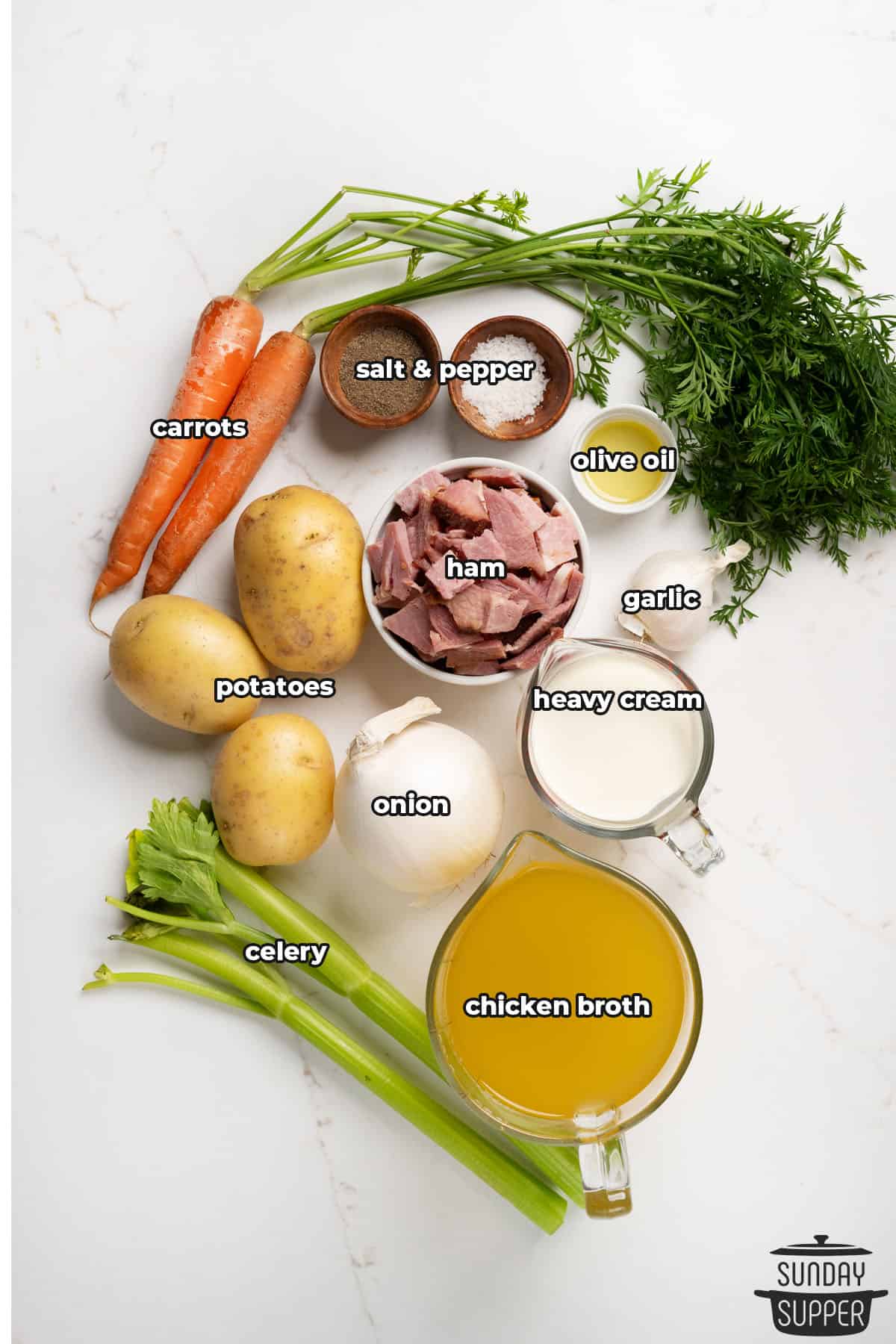 ham soup ingredients