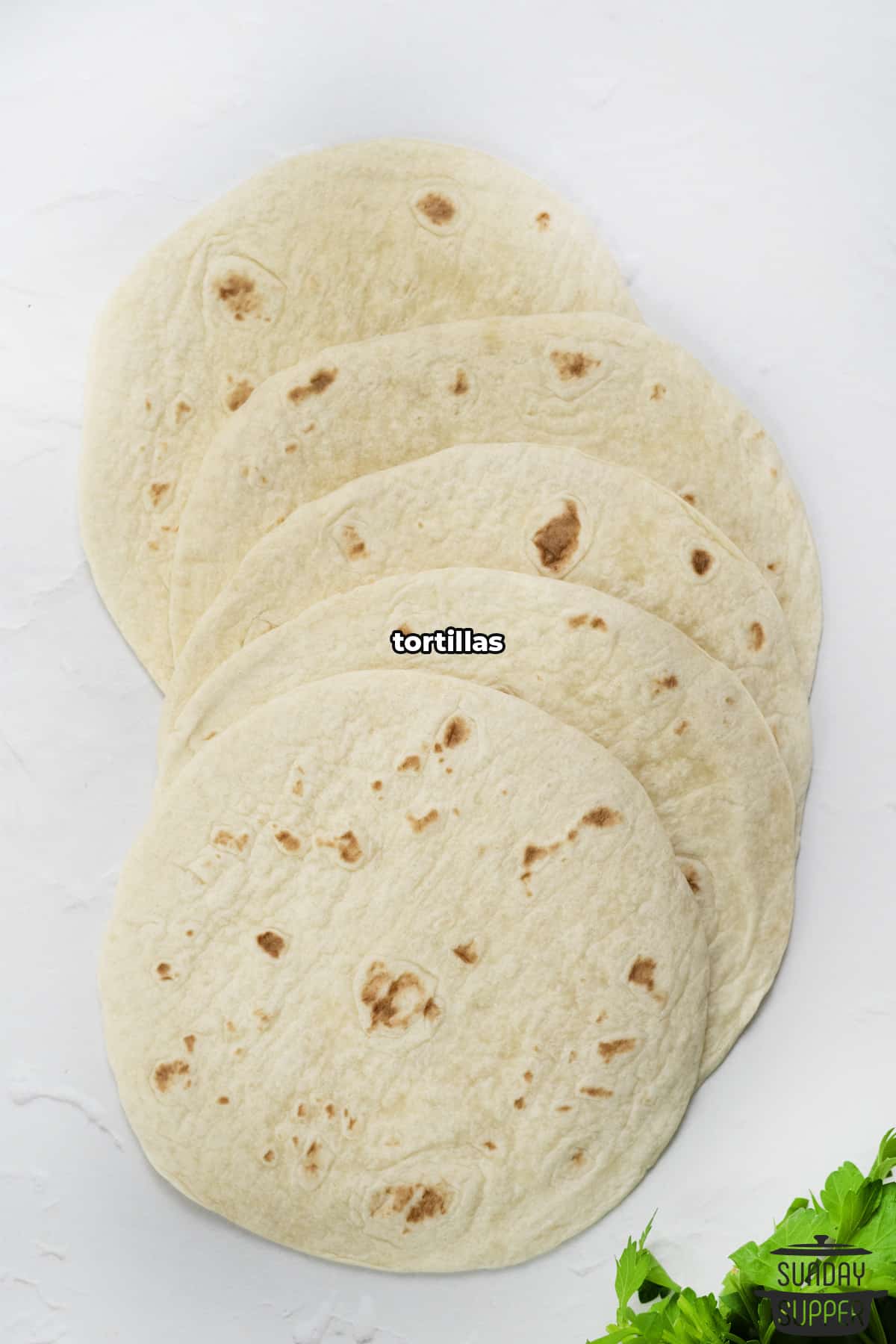 tortillas with a label