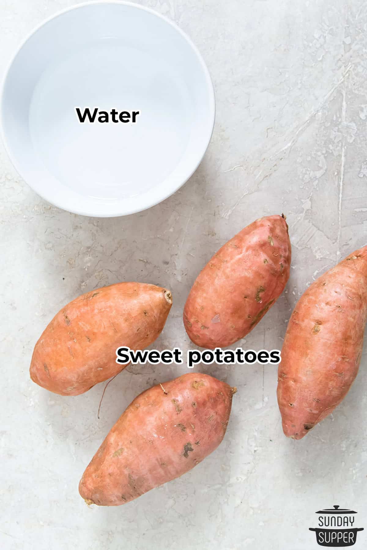 the ingredients for sweet potatoes in the instant pot