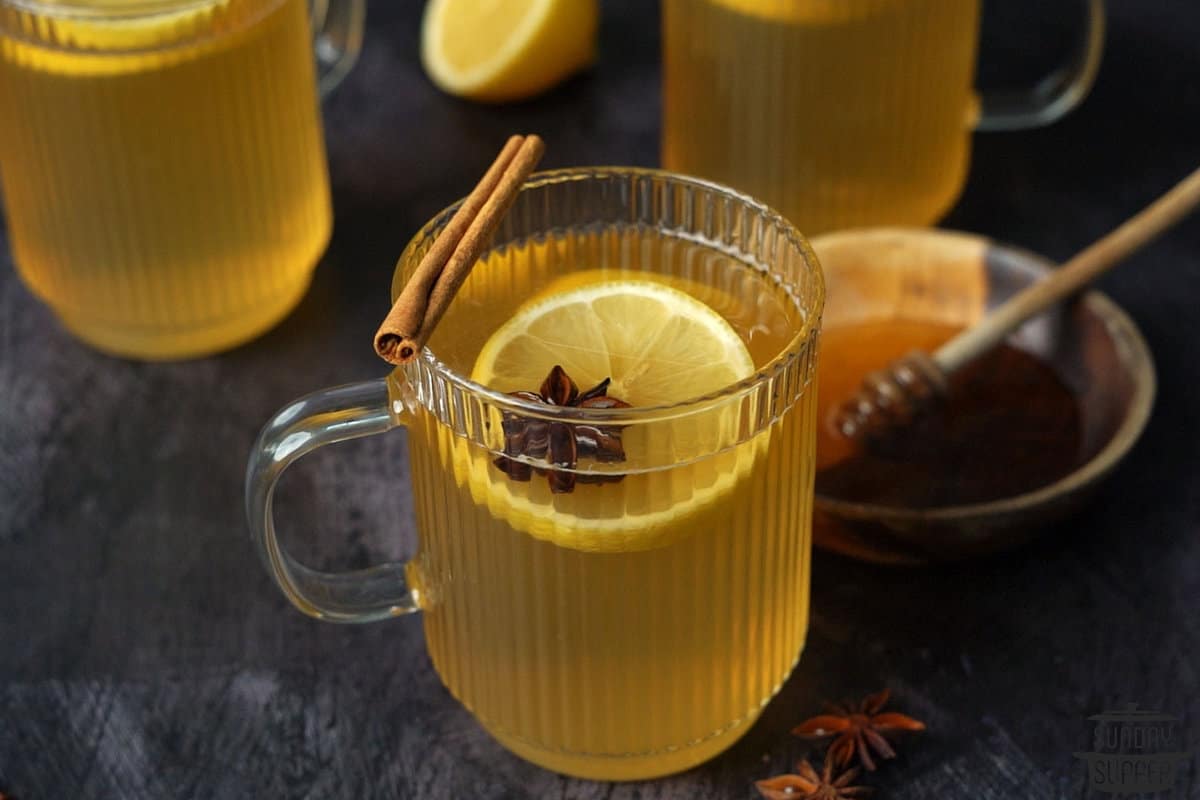 the hot toddy with garnish