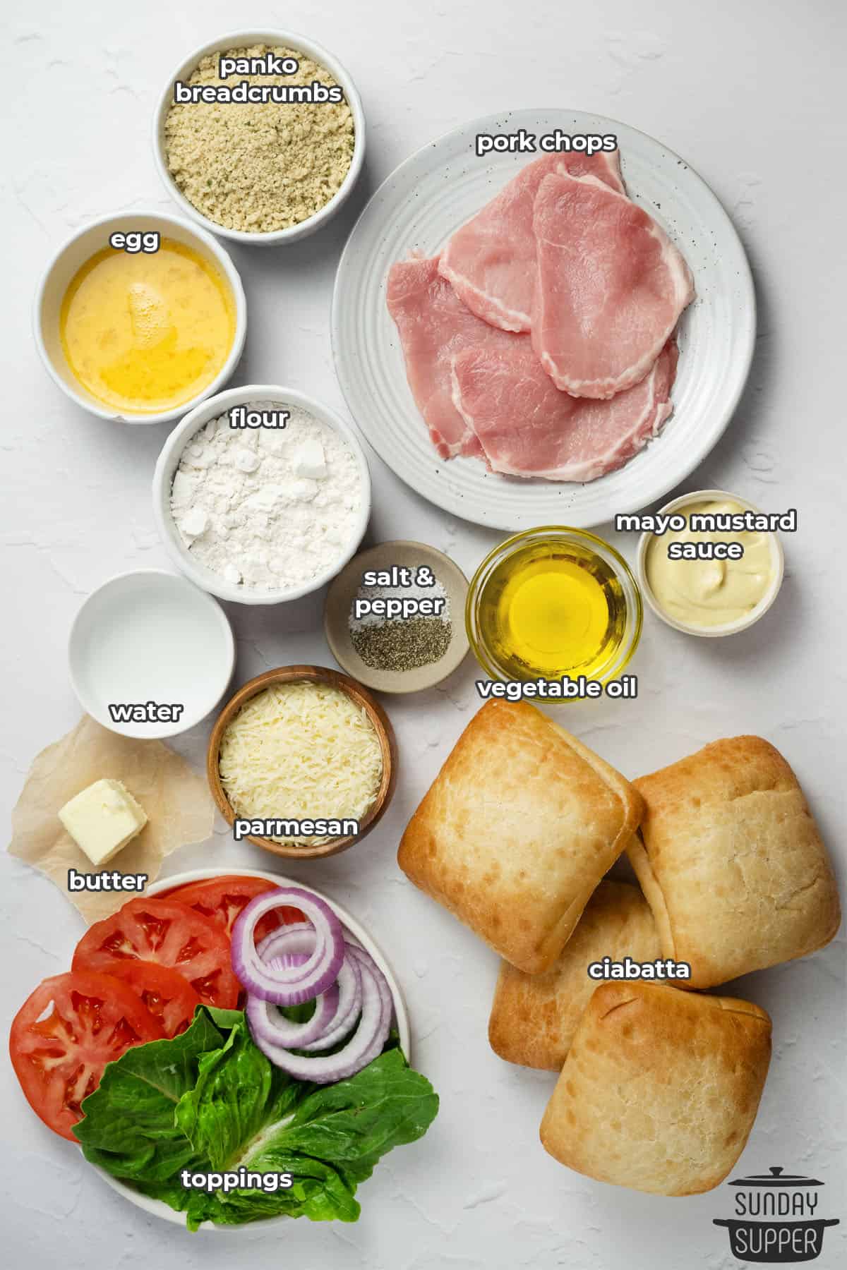 pork chop sandwich ingredients