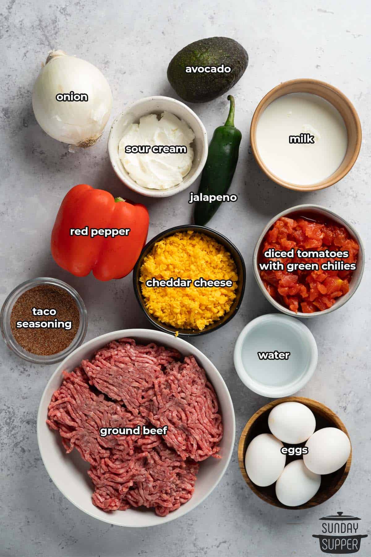 taco casserole ingredients