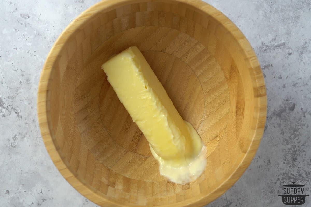 softened butter in a bowl