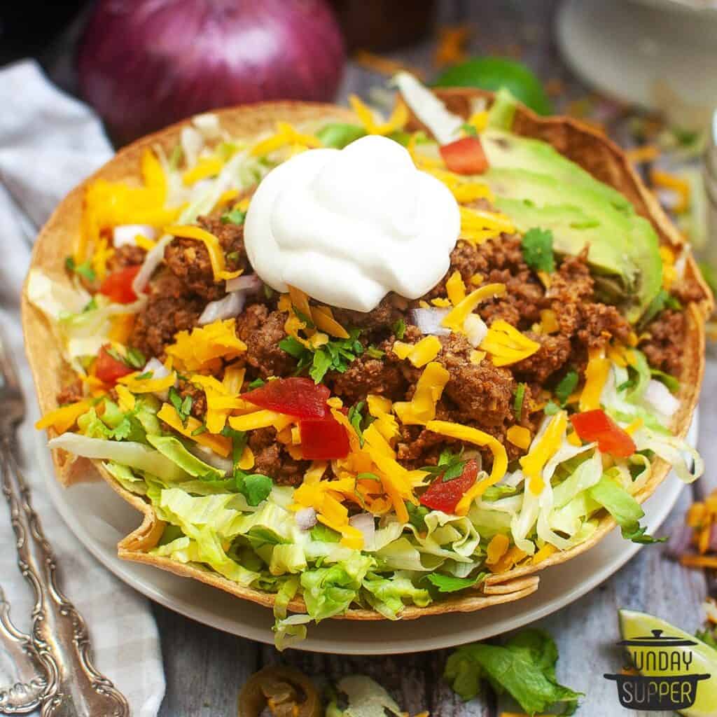 Taco Salad Bowl Sunday Supper Movement