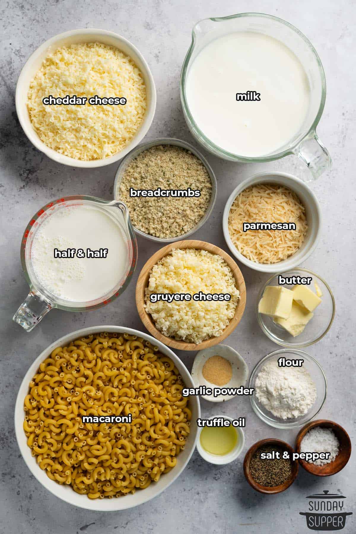 truffle macaroni and cheese ingredients