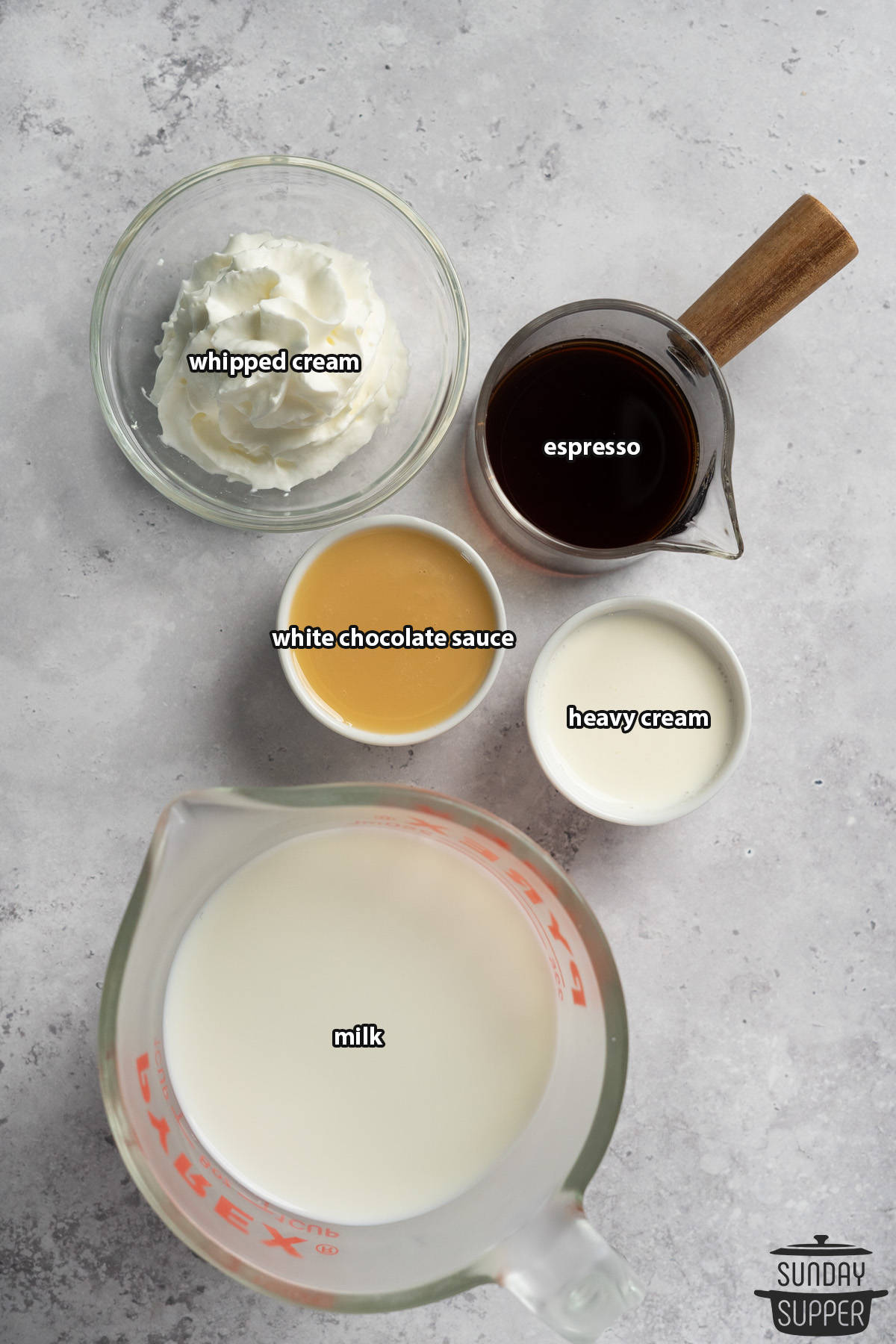 white chocolate mocha ingredients