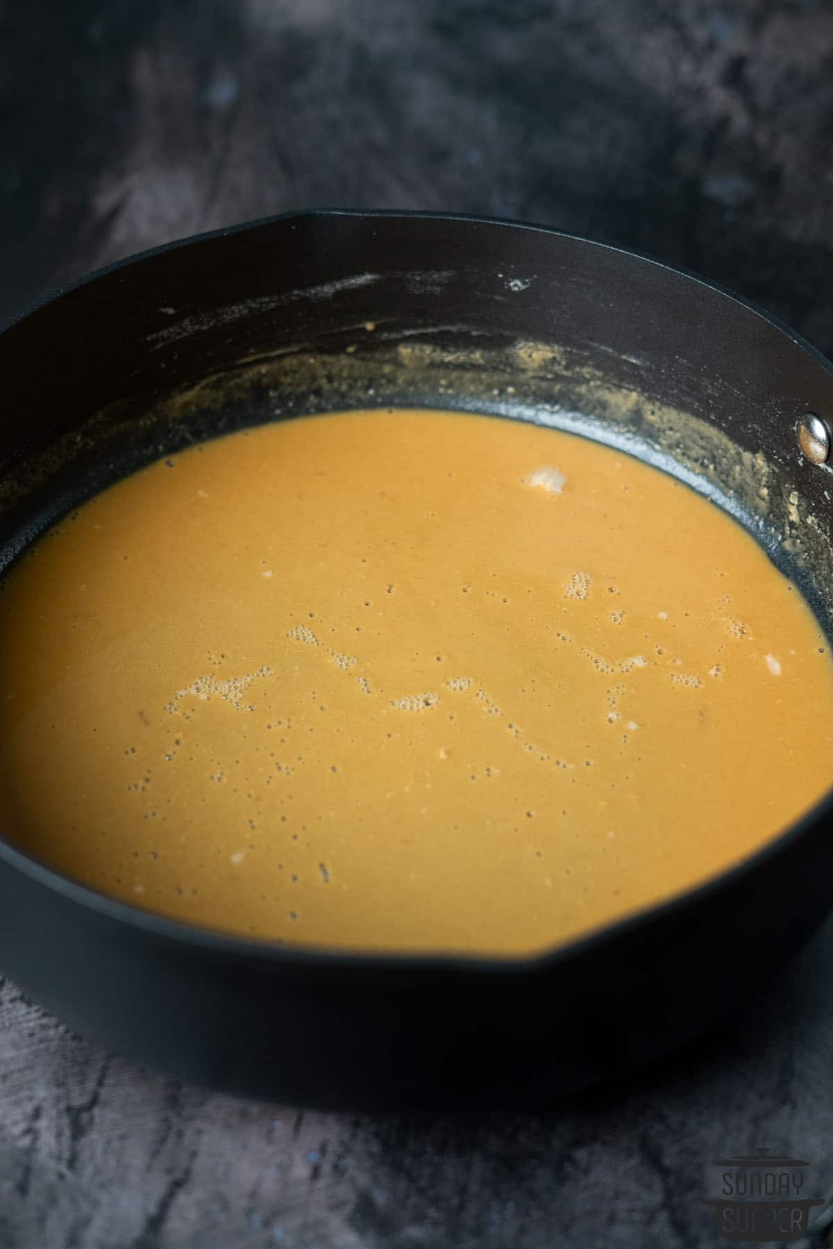 roux for gravy in a skillet