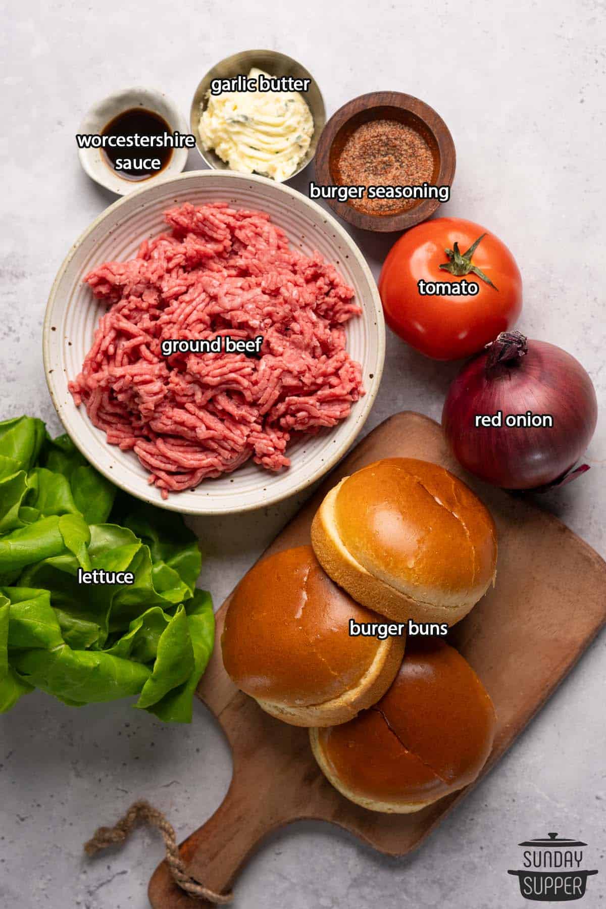 air fryer burger ingredients