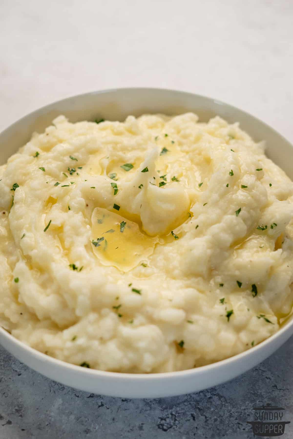 creamy mashed potatoes in a bowl