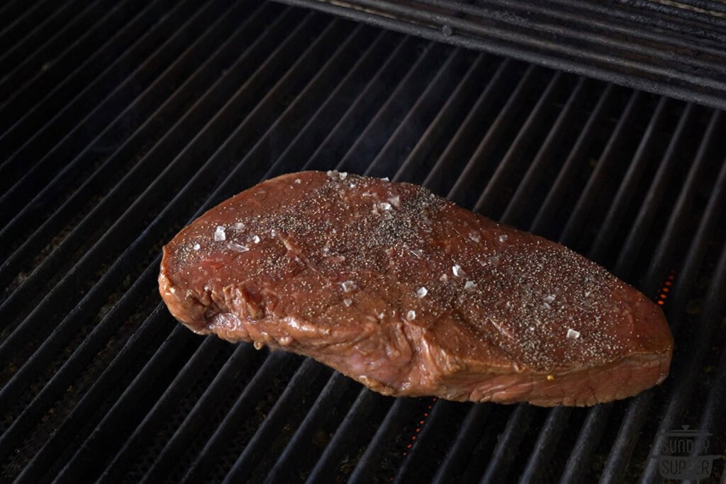 seasoned london broil on the grill