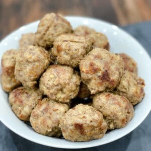 instant pot meatballs on a plate