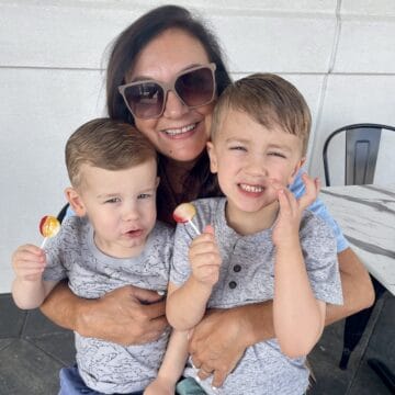 isabel with her grandsons