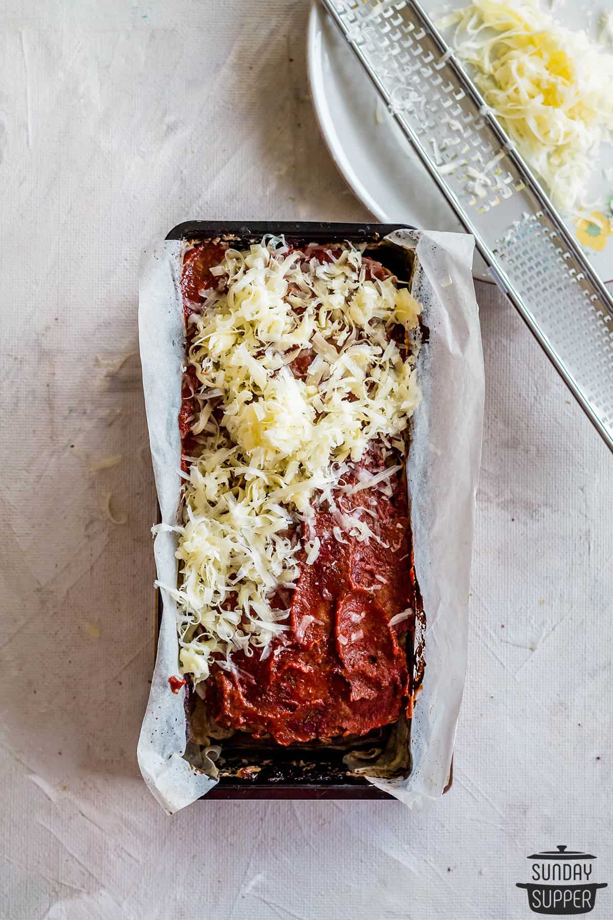 keto meatloaf ready to bake