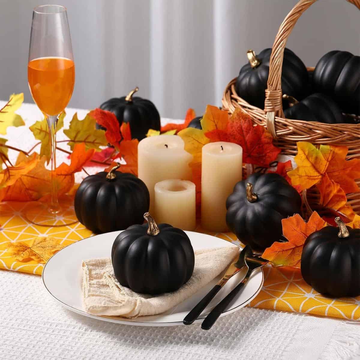 Black Decorative Pumpkins