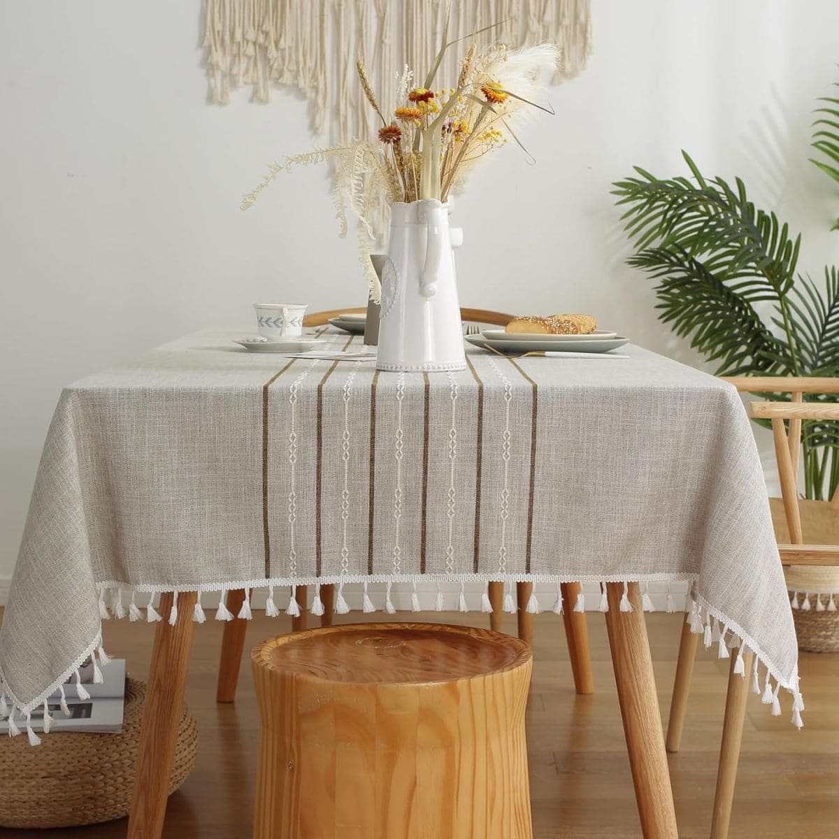 Grey Linen Table Cloth