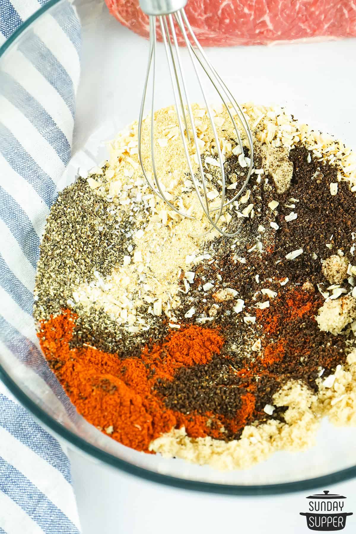 coffee rub ingredients in bowl