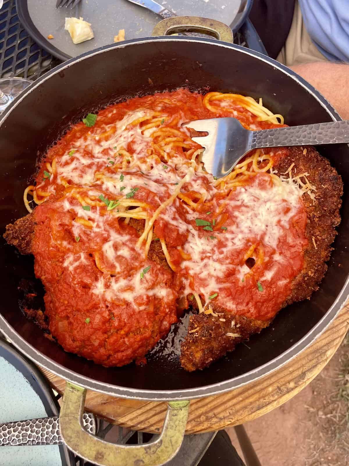 chicken parmesan in a pot