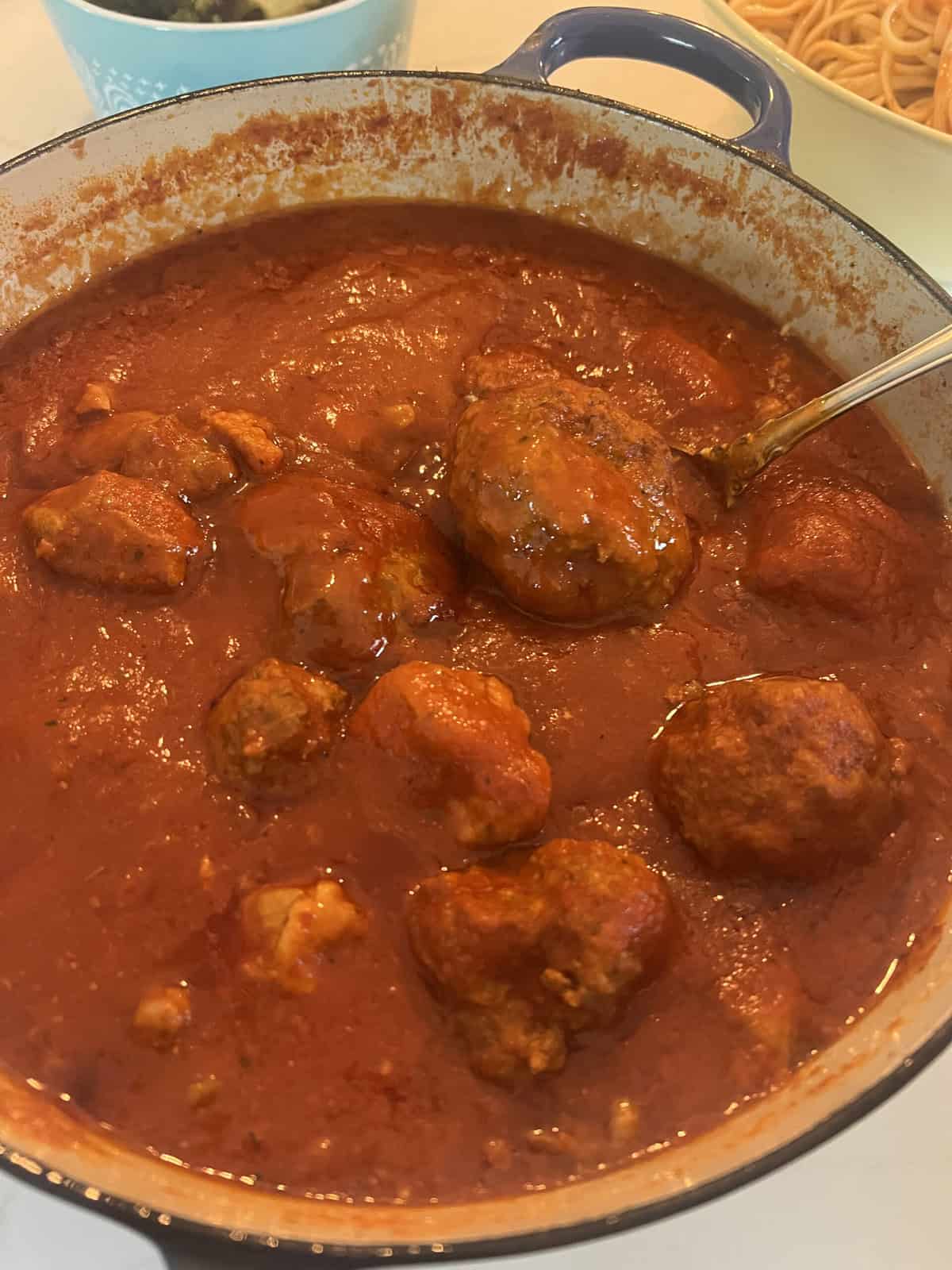 Isabels meatballs and sauce