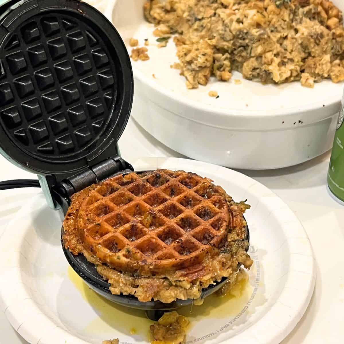 stuffing waffles