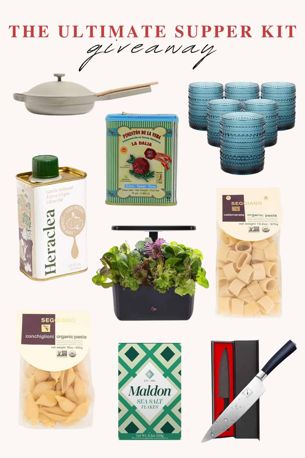 ultimate supper kit graphic showing items included