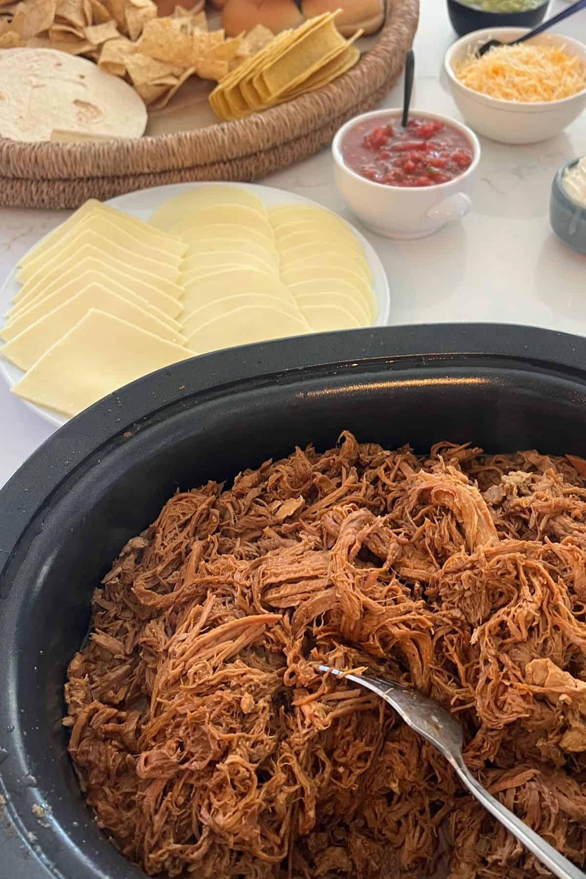 pulled pork in the slow cooker