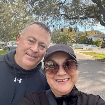 isabel and ron walking together