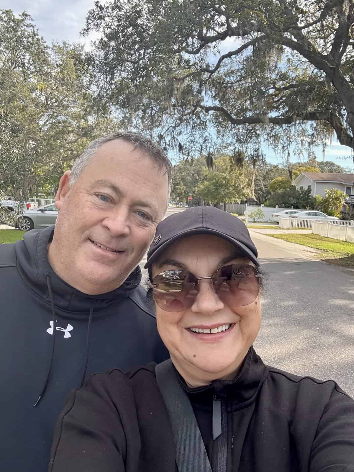 isabel and ron walking together