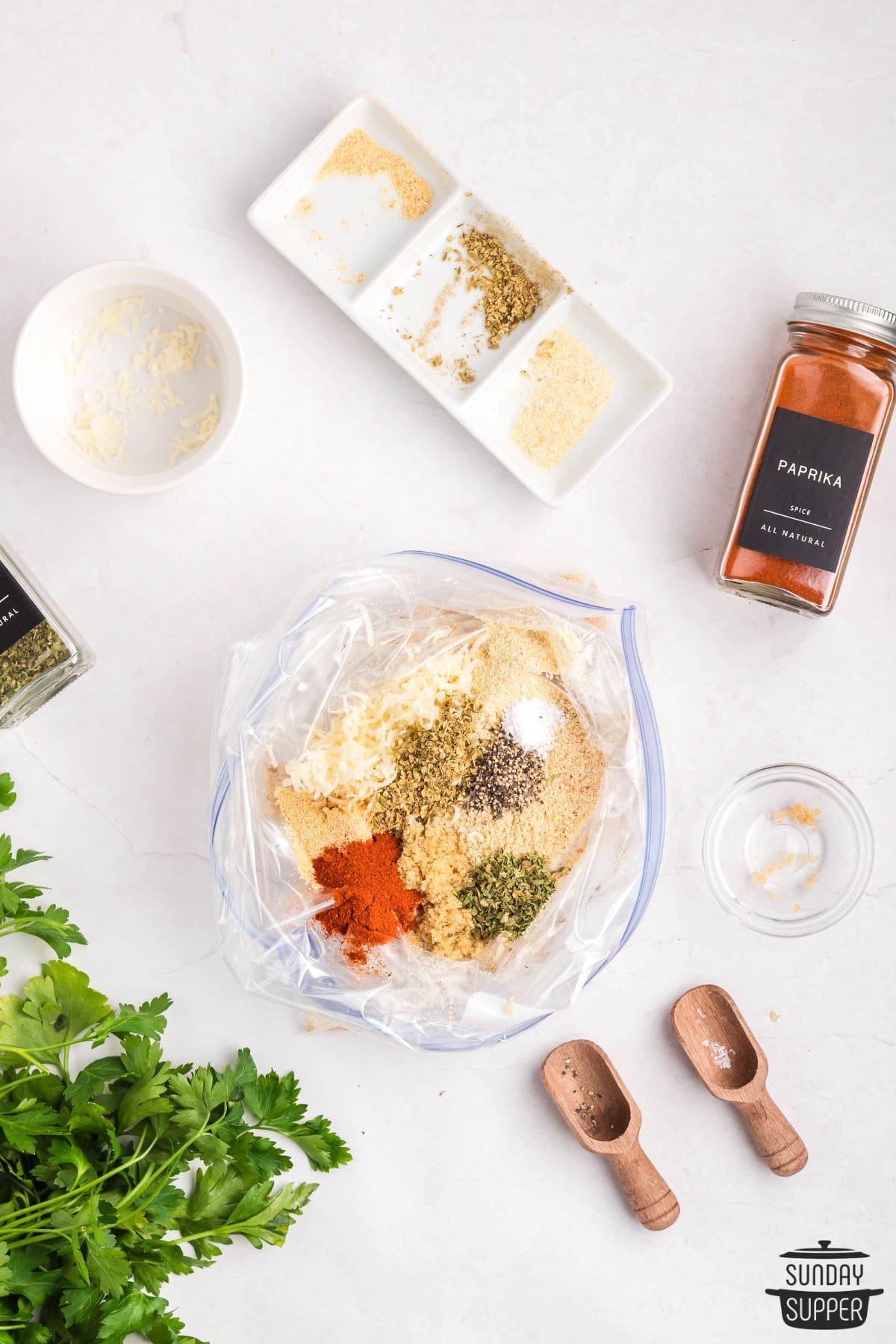 creating shake and bake mix in bag