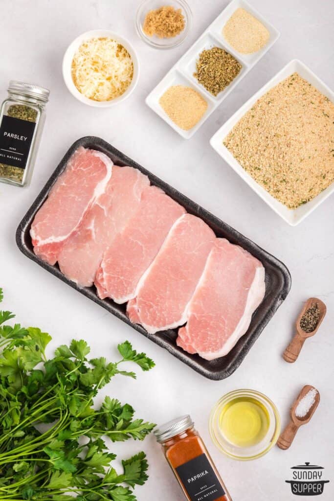ingredients for shake and bake pork chops