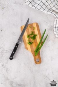 chopping green onions