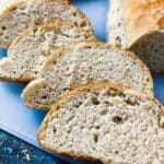 slices of instant pot french bread on a cutting board