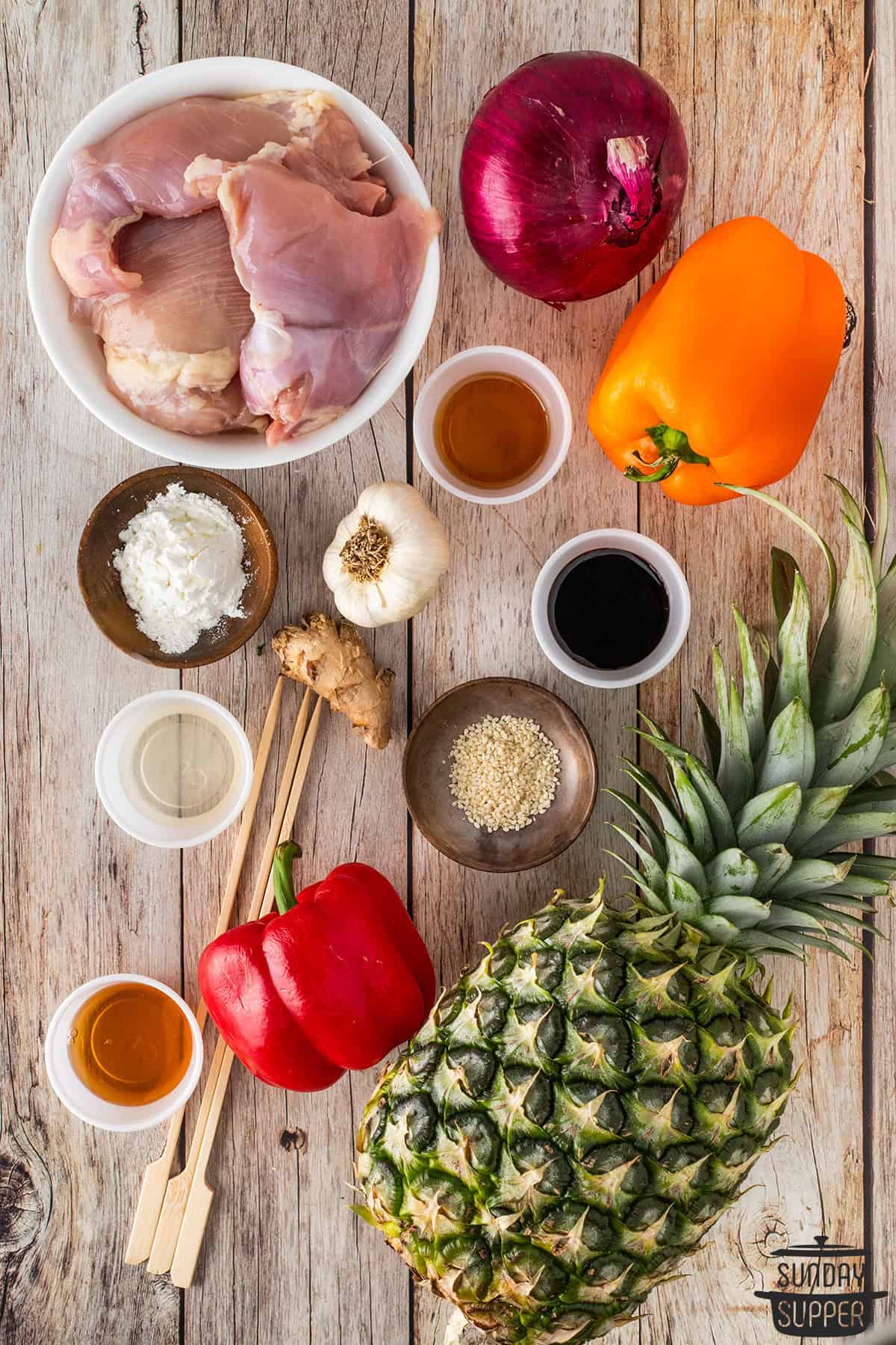 teriyaki chicken skewers ingredients