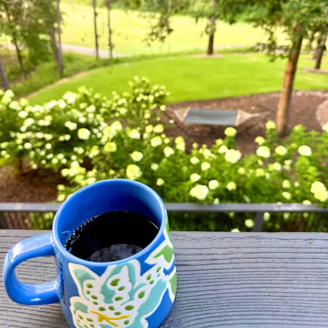 morning coffee outside