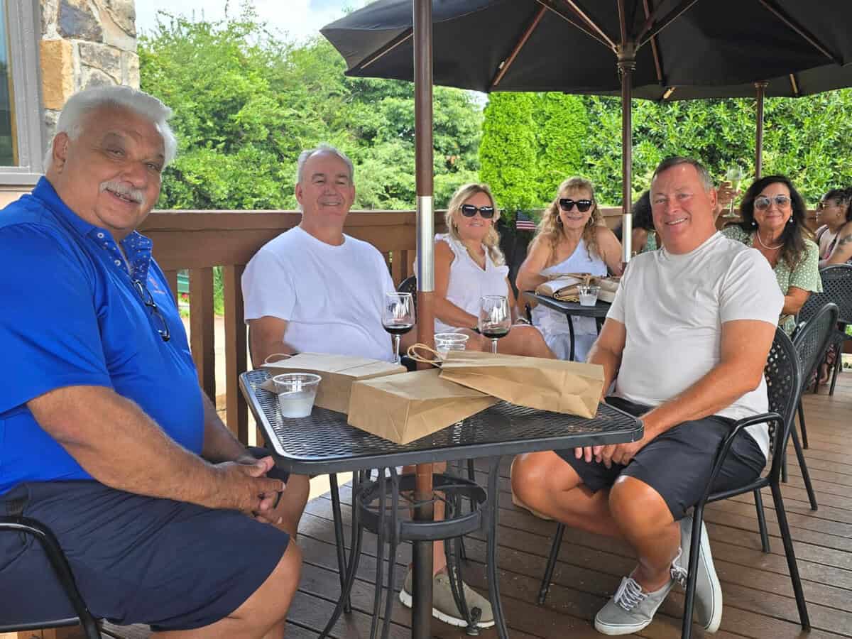 friends at winery
