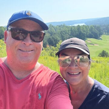 ron and isabel on their walk